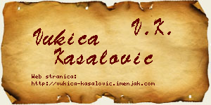 Vukica Kasalović vizit kartica